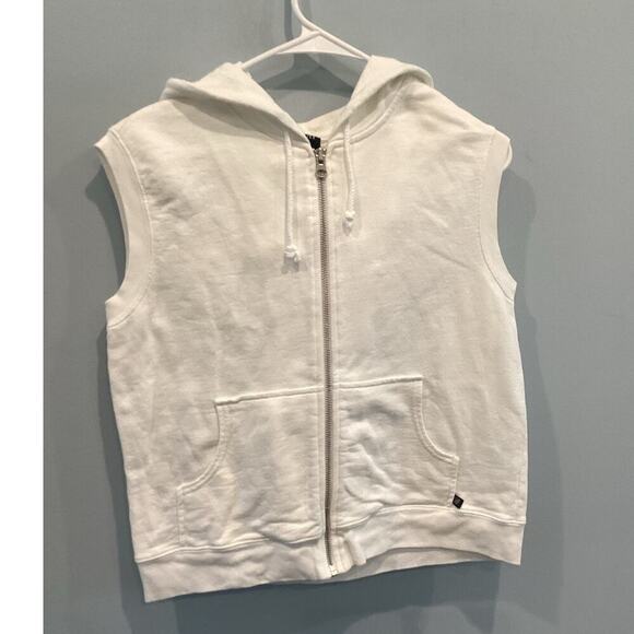 Vintage Gap Womens Knit Sleeveless Sweatshirt Medium M Vest Fisherman Y2K WHite - Picture 1 of 11